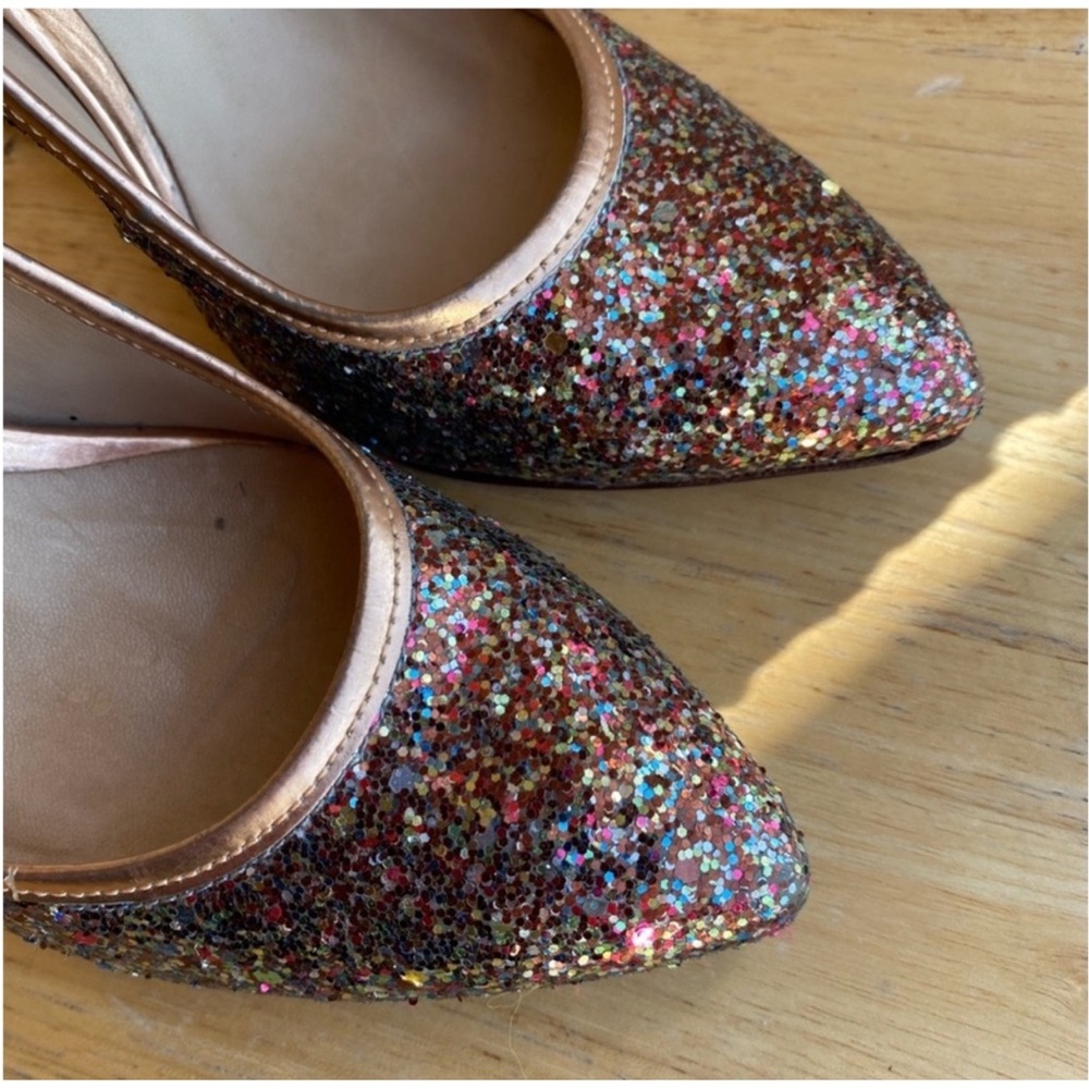 Schutz Delila Women’s Size 6 Multicolor Glitter Sparkle Pointed Toe Heels Pumps - Picture 7 of 12